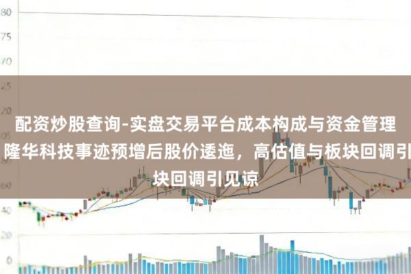 配资炒股查询-实盘交易平台成本构成与资金管理解析 隆华科技事迹预增后股价逶迤，高估值与板块回调引见谅