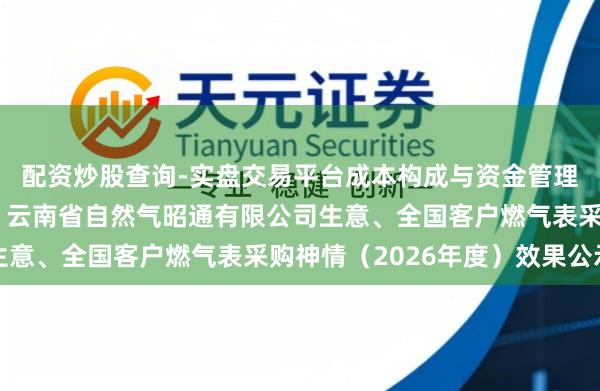 配资炒股查询-实盘交易平台成本构成与资金管理解析 真兰姿首中标：云南省自然气昭通有限公司生意、全国客户燃气表采购神情（2026年度）效果公示